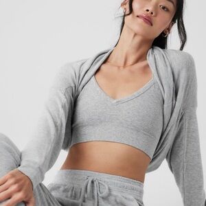 Alo Seamless Ribbed Low Back bra